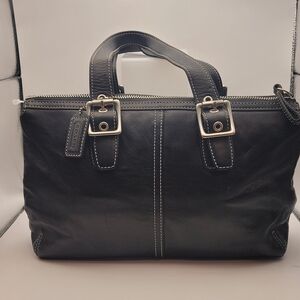 Coach Black Leather Satchel